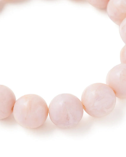 Vanessa Baroni Mini Beads Flex Bracelet - Ivory, Rose Marble