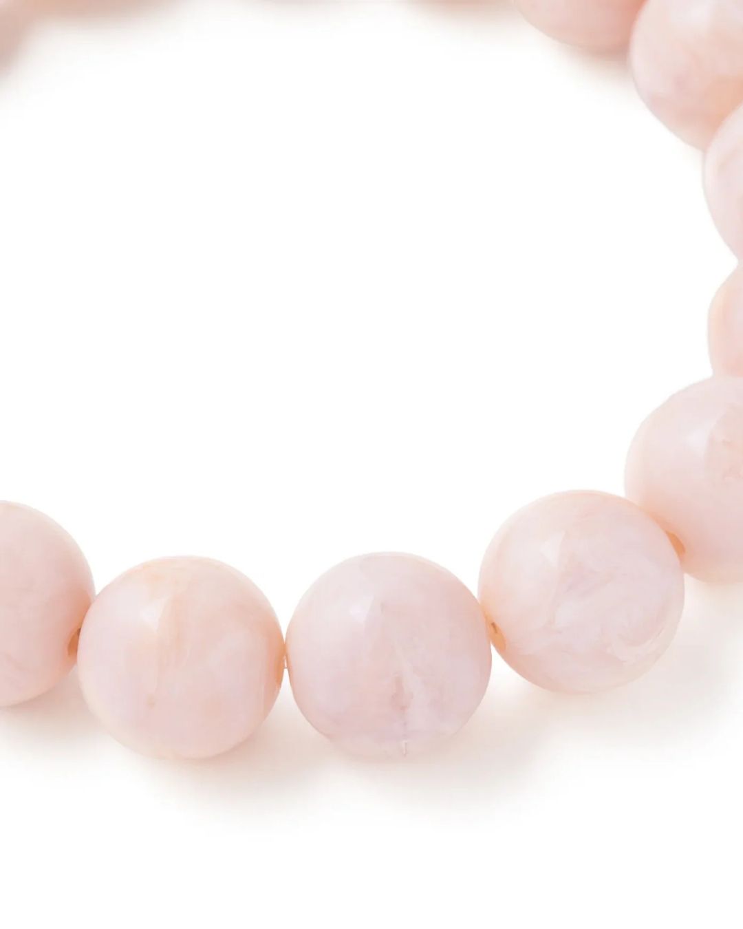 Vanessa Baroni Mini Beads Flex Bracelet - Ivory, Rose Marble