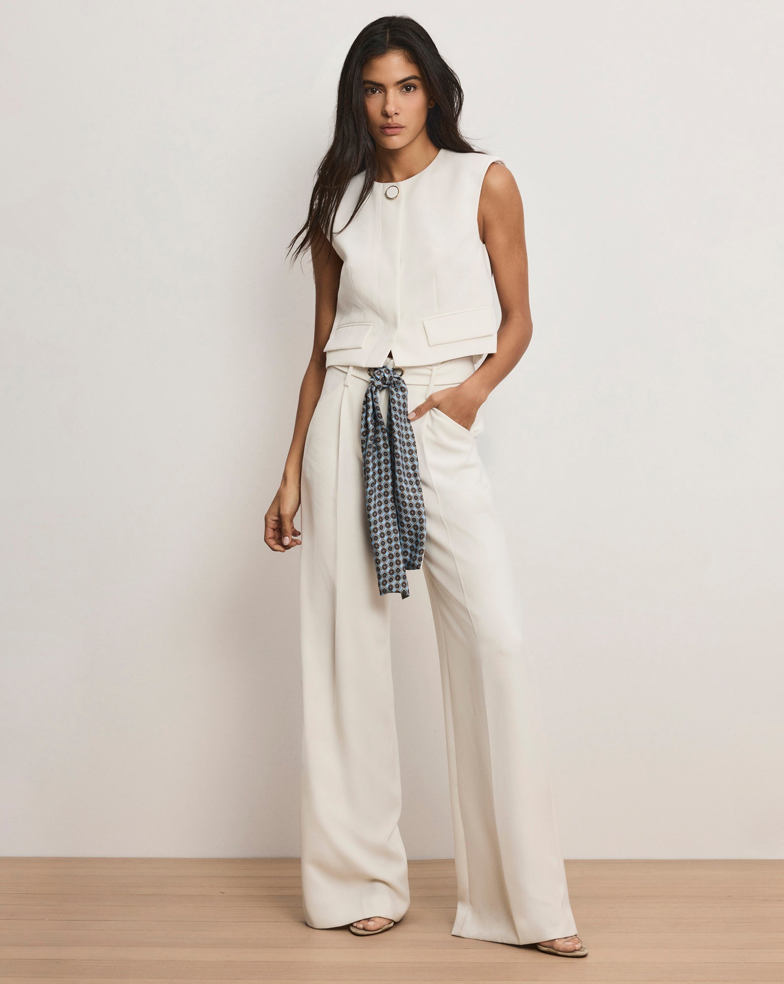 Veronica Beard Tai Pants in Dove