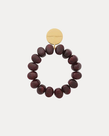 Vanessa Baroni Stone Flex Bracelet Bordeaux  Marble