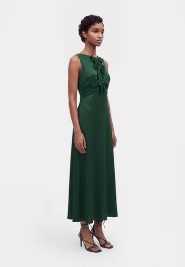 Ralph Lauren Woven A Line Dress -  Forest