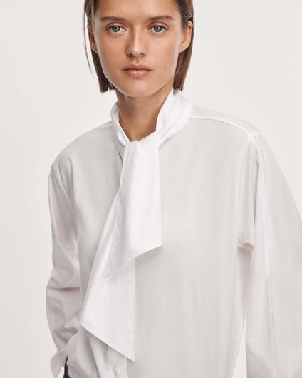 Rag & Bone Alice Tie Poplin Shirt - White