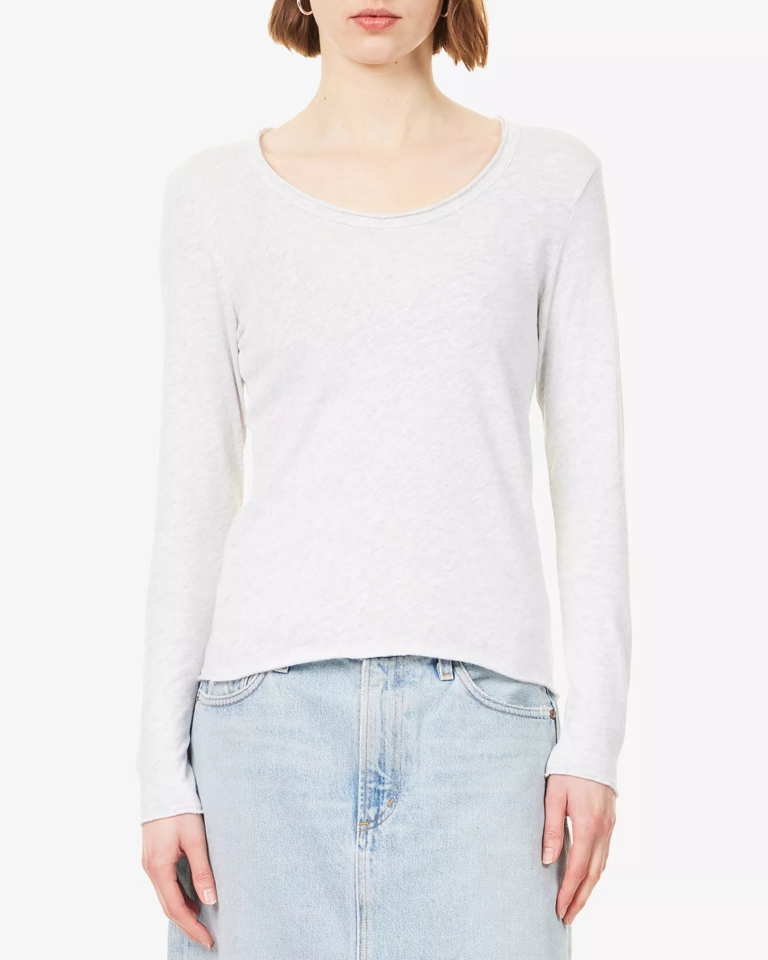 American Vintage Sonoma 02 LS Scoop Neck - Arctic Chine