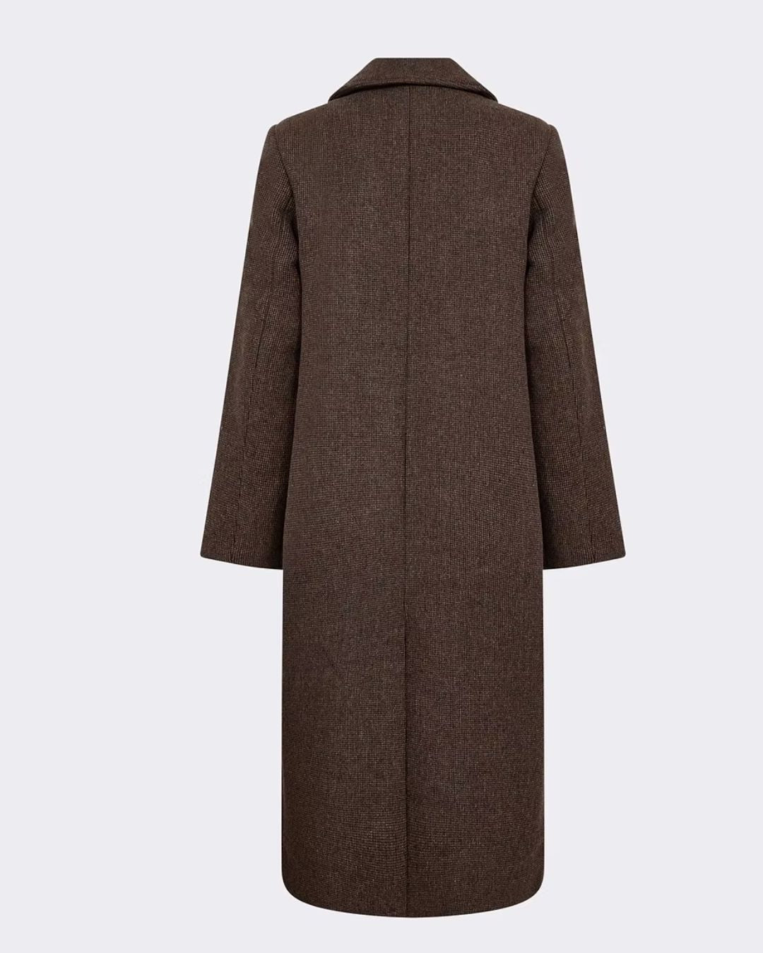 Levete Room Sandra Wool-Blend Double-Breasted Coat - Dark Brown