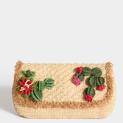 Anya Hindmarch Clutch Cactus in Raffia