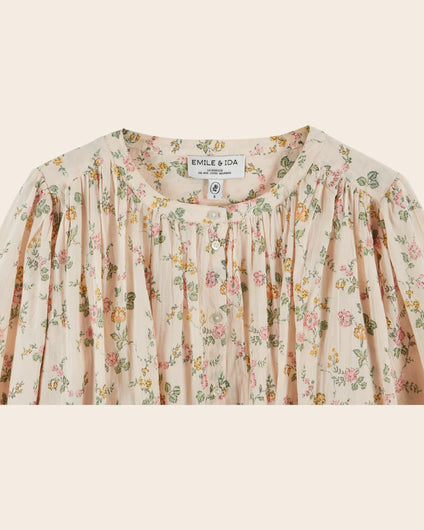 Emile & Ida Dounia Blouse in Rose Bush
