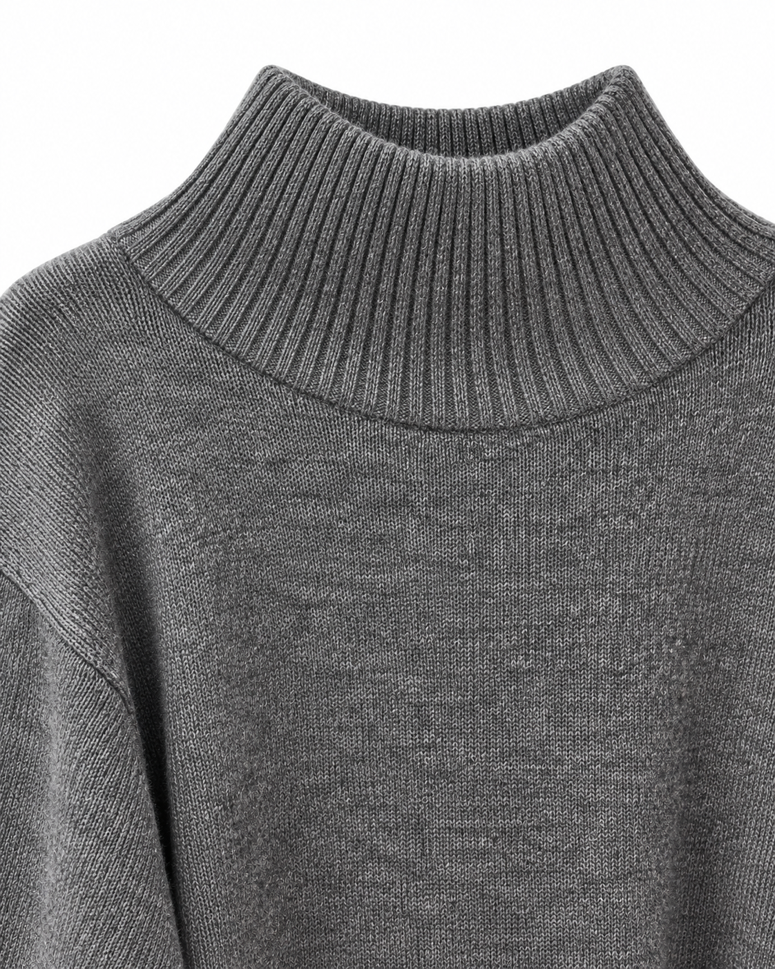PARK Funnel Neck Knit - Grey