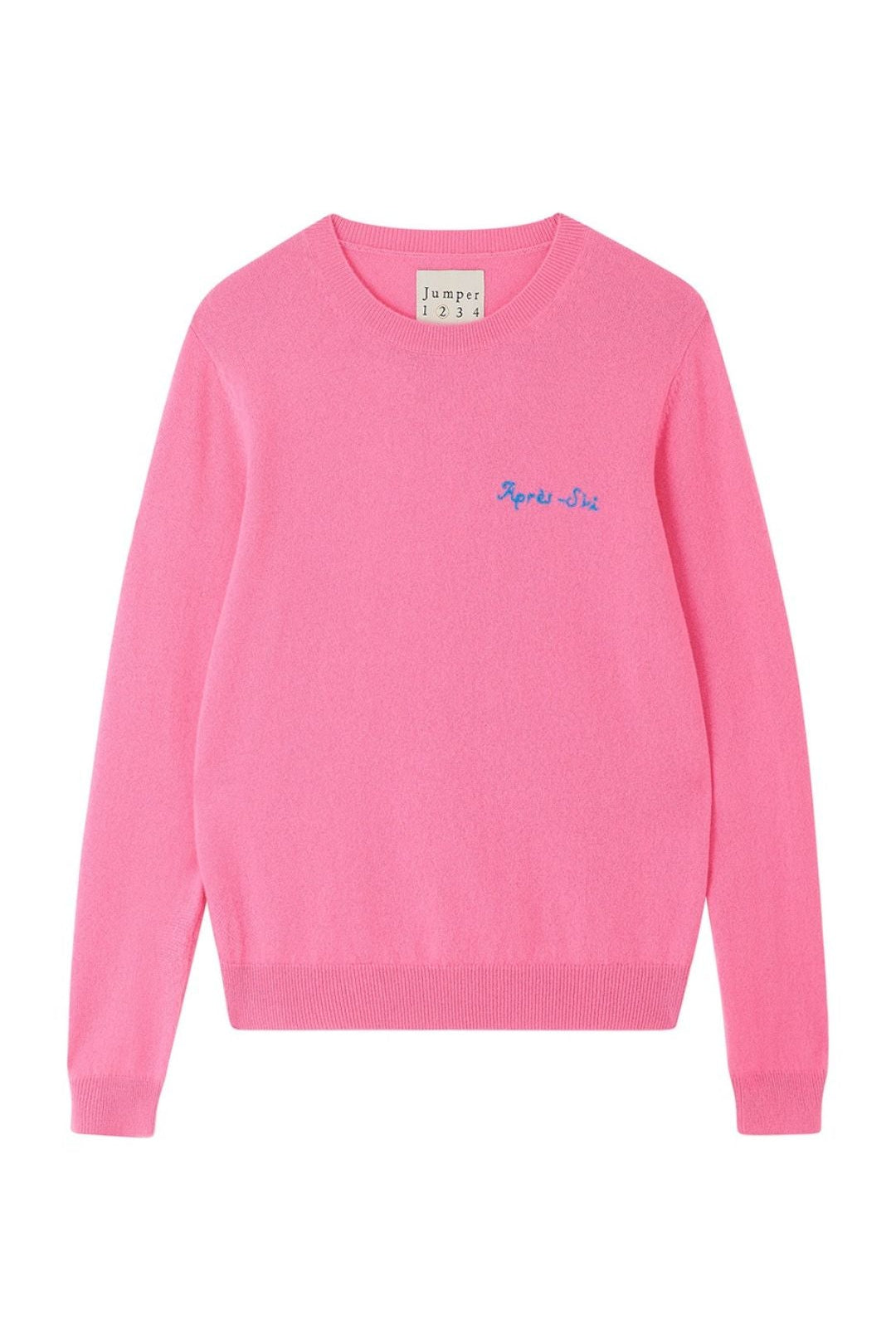 Jumper 1234 Après Ski Cashmere Crew Neck Jumper - Azalea, Azure
