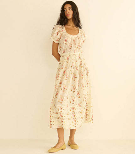 DÔEN Marie Skirt in Blanc Prairie Rose