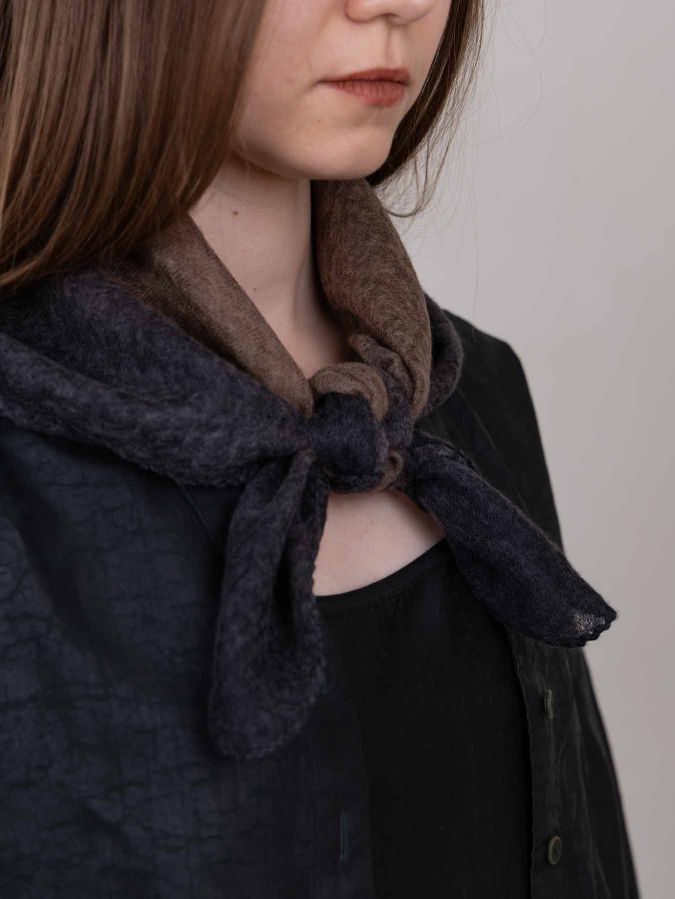 Oats & Rice Cashmere Foulard - Cocoa