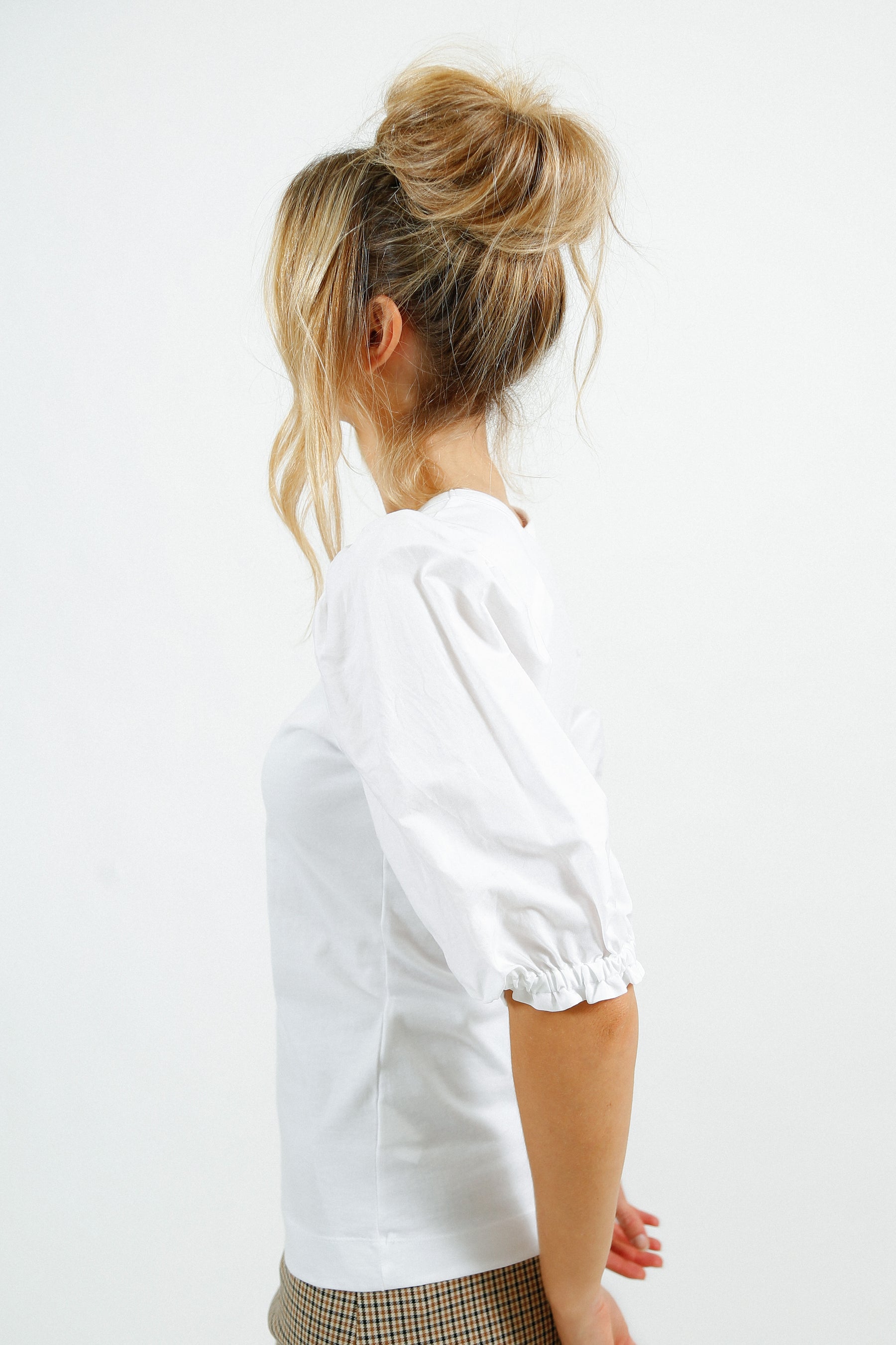 PARK Puff Sleeve Tee in White