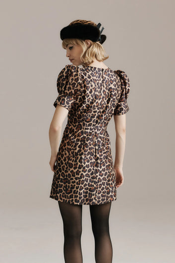 Queens of Archive Arabella Mini Dress in Leopard