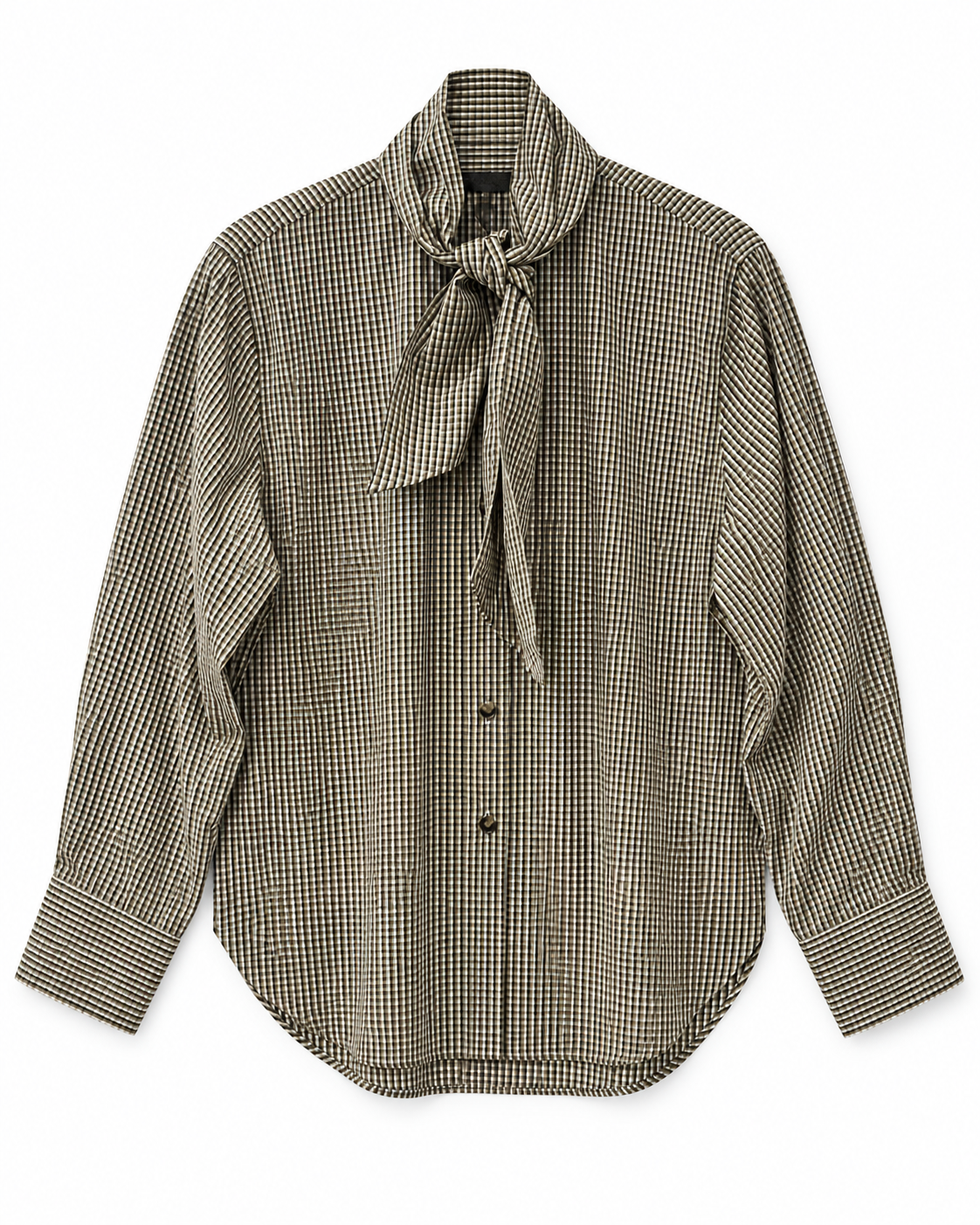 Rag & Bone Alice Tie Plaid Poplin Shirt - Green Plaid