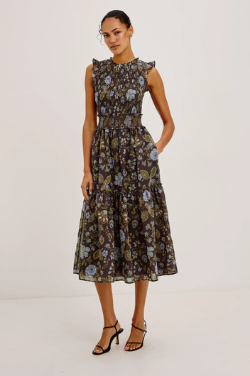Rails Vivier Shirred Midi Dress - Willow