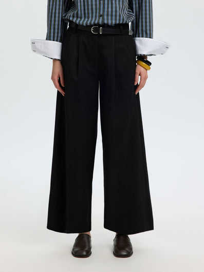 SELECTED Extra Wide Thilde Pant - Black