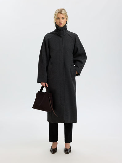 SELECTED Raey Manteco Coat - Dark Grey