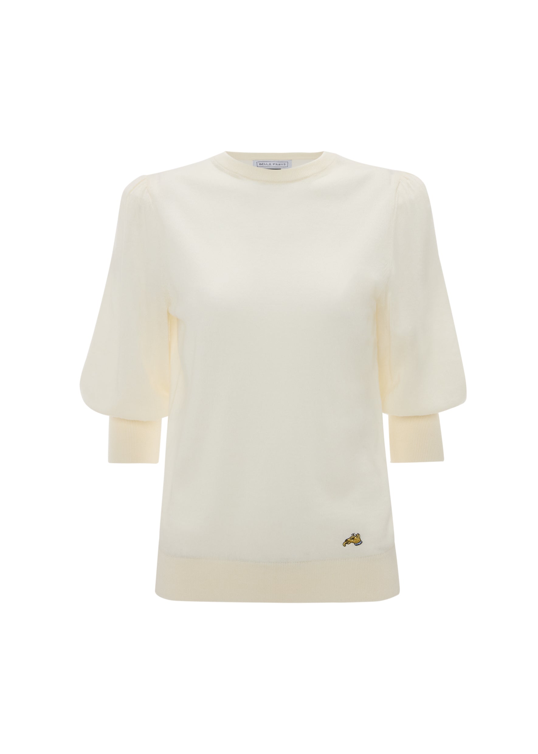 Bella Freud Puff Sleeve Jumper in Ivory