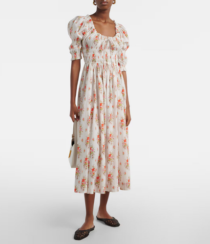 DÔEN Ischia Dress in Rose Petit Bouquet De Chamonix