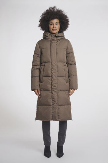 Rino & Pelle Tessa Padded Coat in Dark Toffee