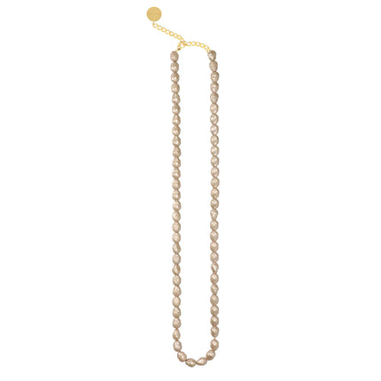 Vanessa Baroni Long  Organic Pearl Necklace in Champagne