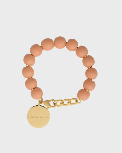Vanessa Baroni Mini Beads Bracelet in Peach