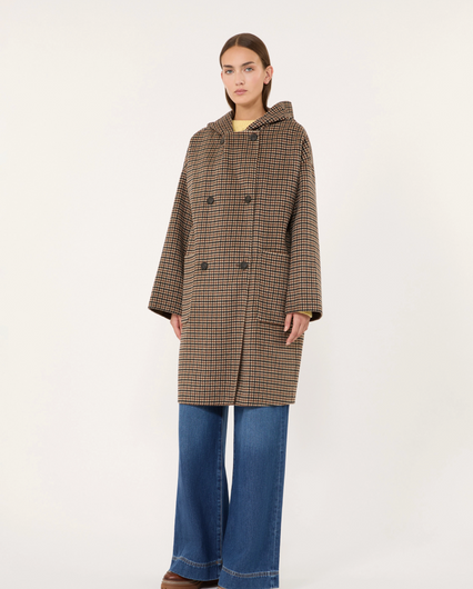 Weekend Maxmara Balta Coat - Brown Check