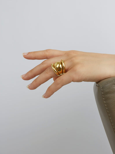 Tilly Sveaas Gold Triple Ring Set