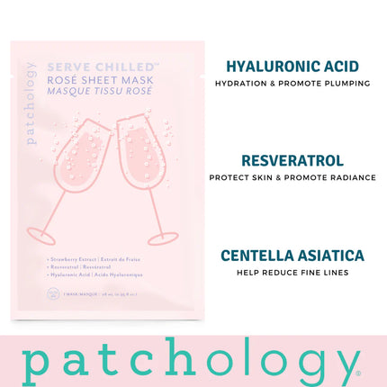Patchology Serve Chilled Rosé Sheet Masque Duo