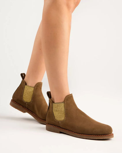 Penelope Chilvers Safari Suede Boot in Truffle